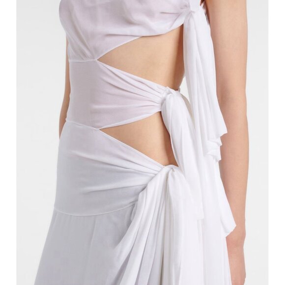 ALAIA Bow Asymmetric Dress Blanc White - Picture 7 of 7